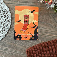 Image 1 of Carte patron à télécharger : chaussettes à tricoter Spooky season