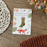 Image 1 of Carte patron à télécharger : chaussettes à tricoter SWoodland fox