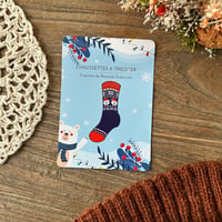 Image 1 of Carte patron à télécharger : chaussettes à tricoter Let it snow