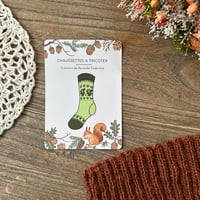 Image 1 of Carte patron à télécharger : chaussettes à tricoter Squirrel