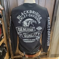 Image 2 of Blackbridge Harley-Davidson Bar and Shield Chrome Silver Long sleeve Dealer Tee