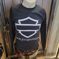 Blackbridge Harley-Davidson Bar and Shield White logo Dealer Tee Long Sleeve