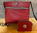 Image 1 of Red Casey Crossbody with mini wallet