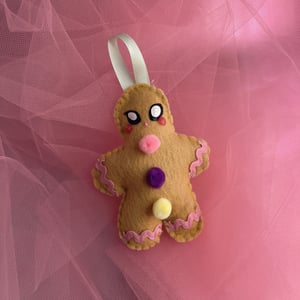 Image of Handsewn Felt Gingerbread Ornaments
