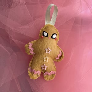 Image of Handsewn Felt Gingerbread Ornaments