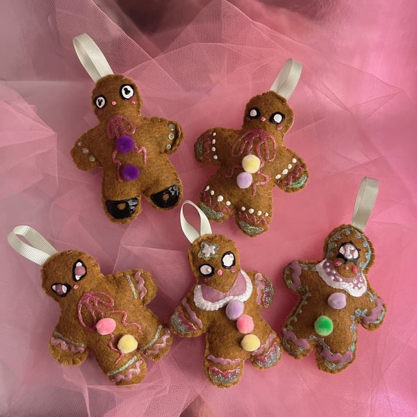 Image of Handsewn Felt Gingerbread Ornament, Edition 2