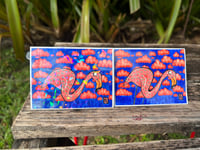 Image 2 of Lana the Lawn Flamingo - 4x3" sticker