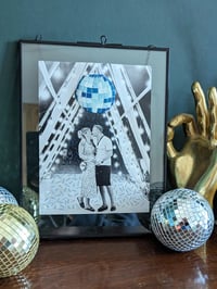 Image 2 of Disco ball embroidered photo