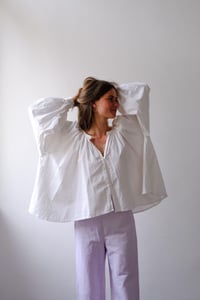 Image 4 of ELENA White Cotton Blouse