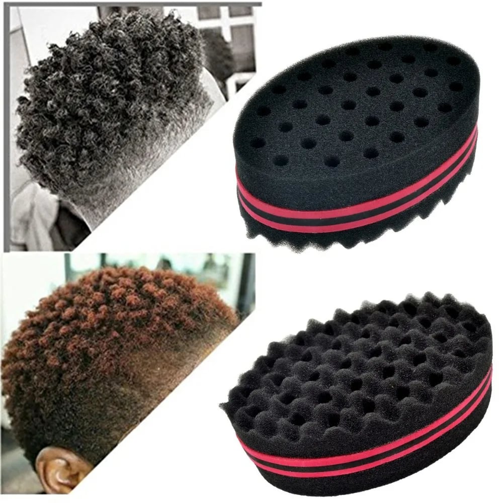 Hot Sale Double Side Magic Twist Hair Brush Sponge For Natural hair, Hair Curl Afro Coil Wave Dread 