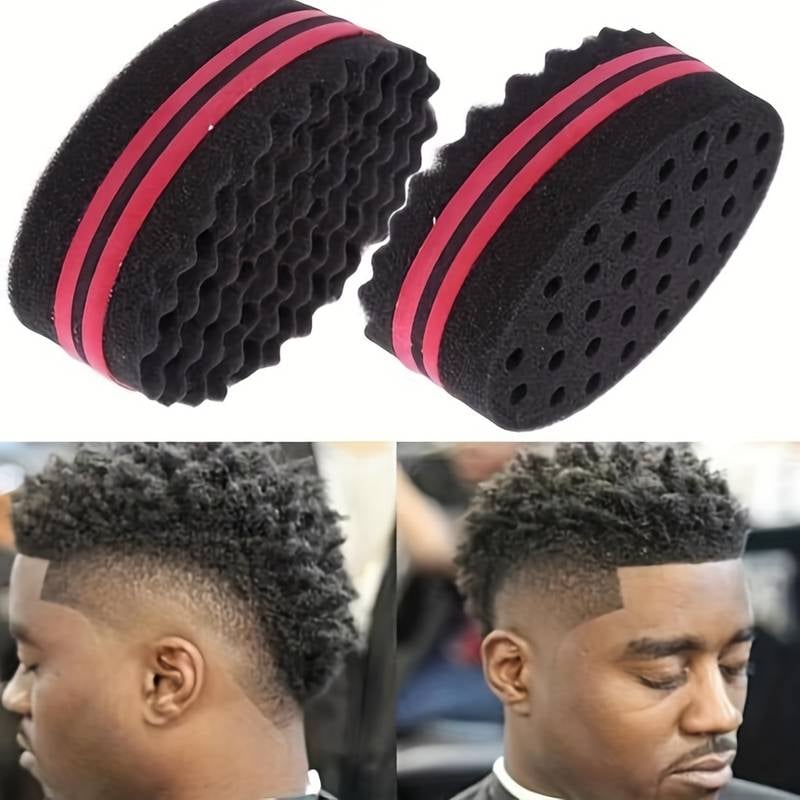 Hot Sale Double Side Magic Twist Hair Brush Sponge For Natural hair, Hair Curl Afro Coil Wave Dread 
