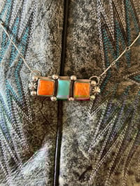 Image 3 of Orange Spiny & Pilot Mountain Necklace 