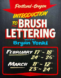 Image 1 of workshop - Introduction to brush lettering 2024