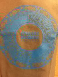 Image 2 of GAMOPHONE LOGO T-SHIRT - CHARCOAL GREY (Sapphire Blue Print) 
