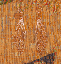 Image 2 of GOLD CICADA WING Earrings