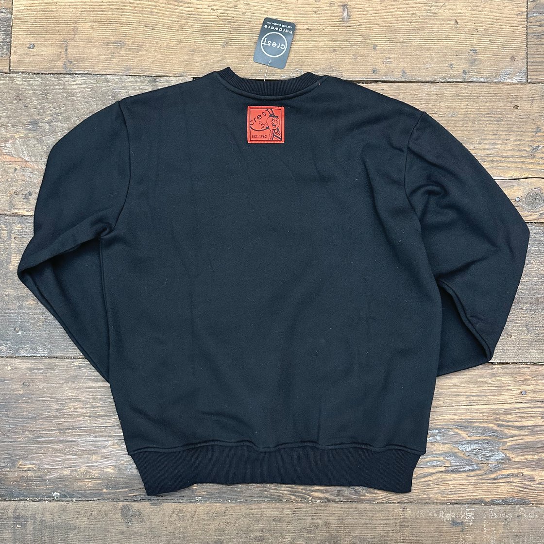 Image of Crest Varsity Sweatshirt - BLACK