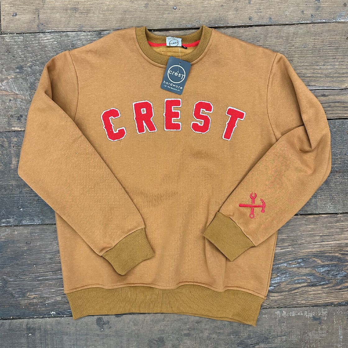 Image of Crest Varsity Sweatshirt - GOLD