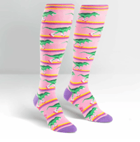 Image 2 of Rawr-ler Rink Knee High Socks