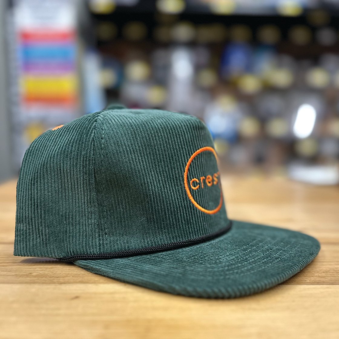 Image of Green Corduroy Pinch Front Snapback 