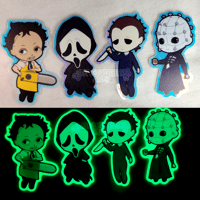 Chibi Killer Glow in the Dark Holographic Stickers