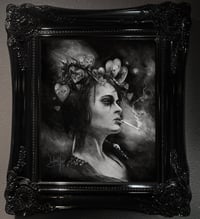Image 1 of "Crown of Hearts" Original charcoal drawing