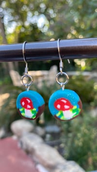 Image 2 of Mushroom Pendant Earrings 