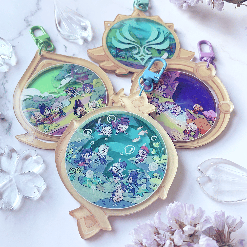 Genshin Impact Vision Terrarium 3D Charms Onedayfour