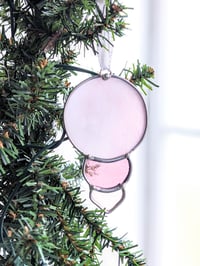 Image 1 of Pink Bauble Stained Glass Ornament
