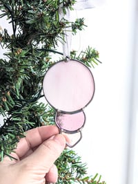 Image 3 of Pink Bauble Stained Glass Ornament