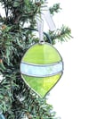 Grinchy Green Stained Glass Ornament