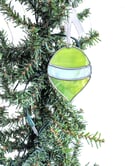 Grinchy Green Stained Glass Ornament