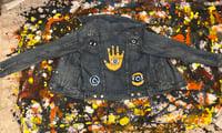 Image 2 of Evil Eye Protection  painted on Levi’s Denim Jacket - acrylic paint/markers 