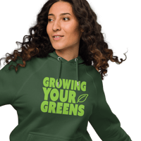 Image 1 of Organic/ECO blend Growing Your Greens Unisex Raglan hoodie