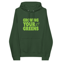 Image 2 of Organic/ECO blend Growing Your Greens Unisex Raglan hoodie