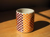 Checkerboard Orange/Maroon Cup