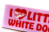 Image 3 of I Love Little White Dogs Bumper Sticker 