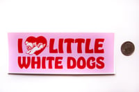 Image 2 of I Love Little White Dogs Bumper Sticker 