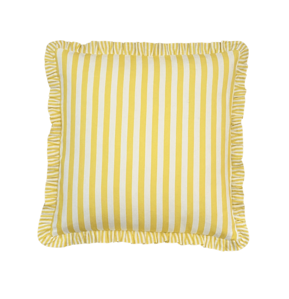 Image of Sunshine Yellow Stripe Cushion 