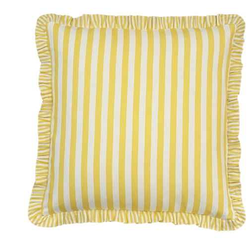 Image of Sunshine Yellow Stripe Cushion 