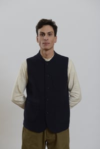 Image 4 of CLAYTON GILET - Navy wool £265.00