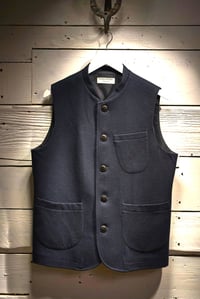 Image 1 of CLAYTON GILET - Navy wool £265.00