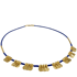 LAST ONE - Gold Disc Lapis Lazuli Bead Necklace Image 2