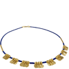 LAST ONE - Gold Disc Lapis Lazuli Bead Necklace