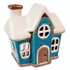 Tealight Houses - Green and Blue