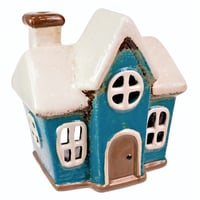 Image 5 of Tealight Houses - Green and Blue