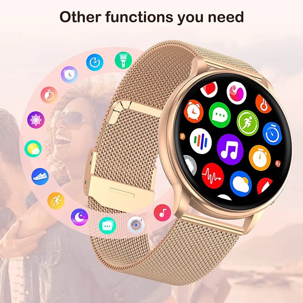 Elegance Series Smartwatch - Fusion of Style and Technology with Bluetooth Calling, Fitness Tracking