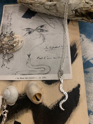 Image of ‘Slither’ hammered chunky serpent pendant