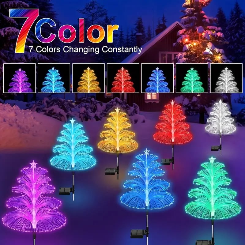 SolarGlow™ Christmas Tree Garden Lights (3 Packs)