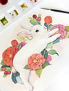 Year of the bunny | Watercolor art print