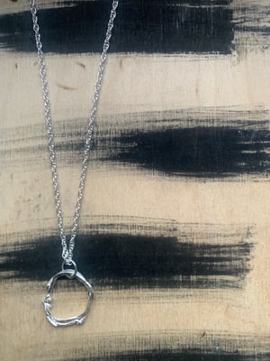 Image of ‘Language in Metal - #2’ recycled silver necklace